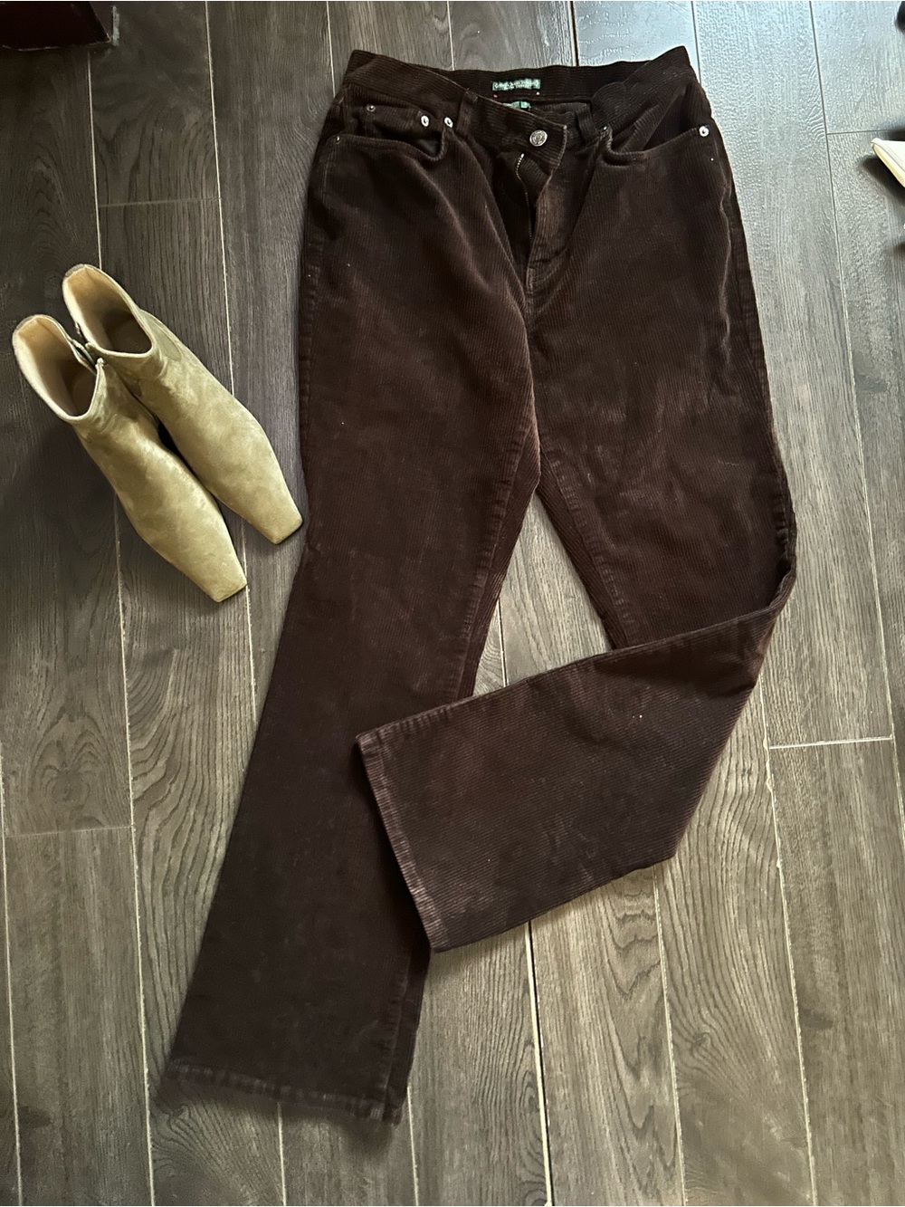 Ralph Lauren Vintage Dark Brown Corduroy Jeans 8R